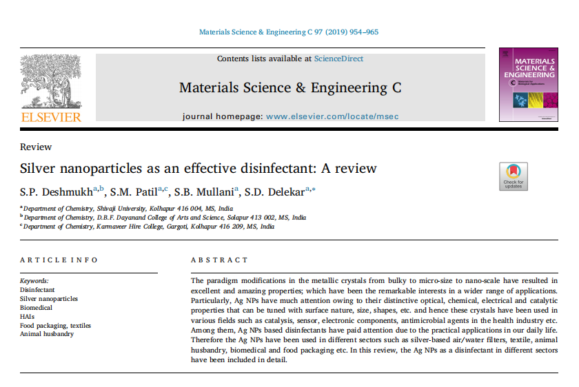 Anti-bacterial lighting_Silver nanoparticles as an effective disinfectant A review 